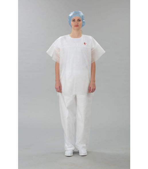 Костюм одноразовый хирургический (туника короткий рукав, брюки), пл. 30 г/м2