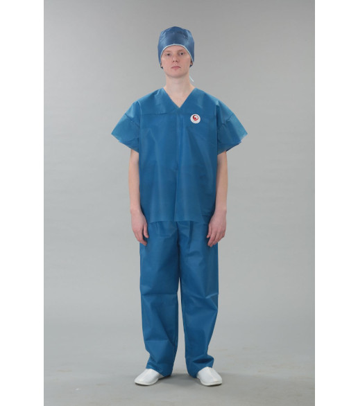 Костюм одноразовый хирургический (туника, брюки), СМС 40 г/м2